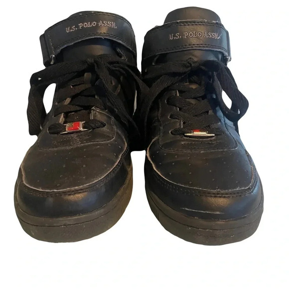 U.S. Polo Assn. men’s black hightop sneakers size 7 - Picture 1 of 6